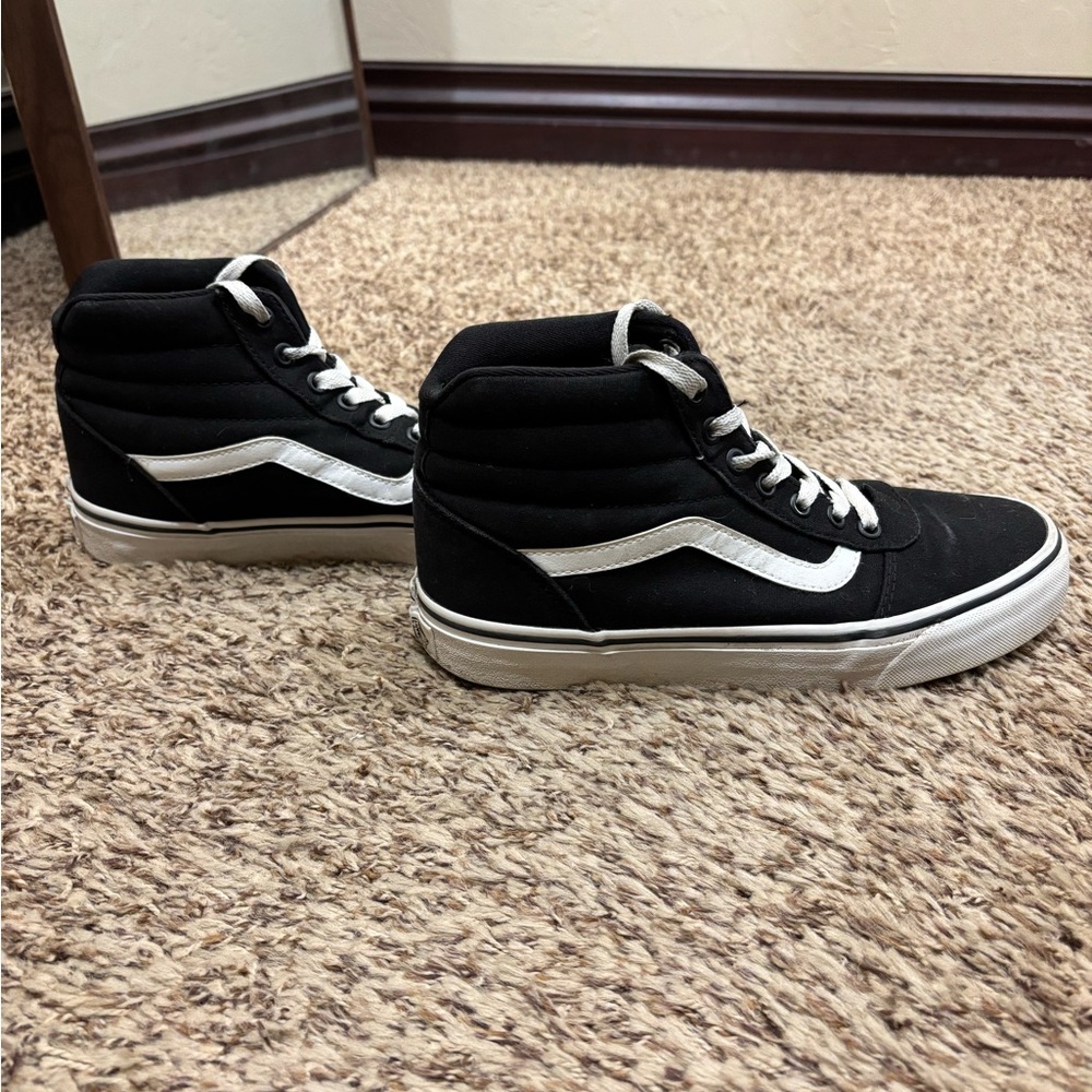 Vans Black and White High-Top Sneakers